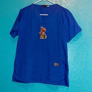 Scooby Doo scrub top in blue